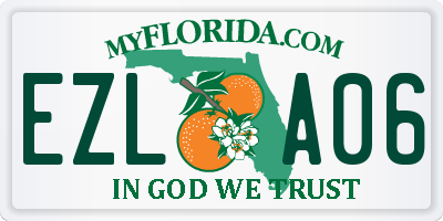 FL license plate EZLA06