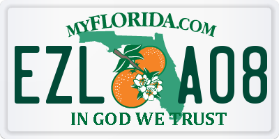 FL license plate EZLA08