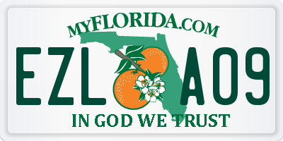 FL license plate EZLA09