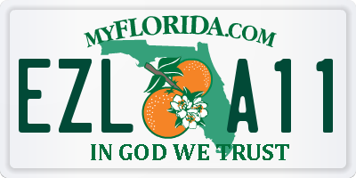 FL license plate EZLA11