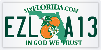 FL license plate EZLA13