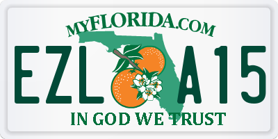 FL license plate EZLA15