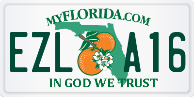 FL license plate EZLA16