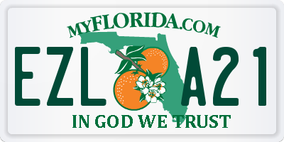 FL license plate EZLA21