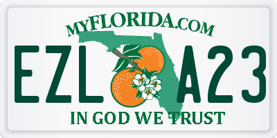 FL license plate EZLA23