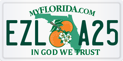 FL license plate EZLA25