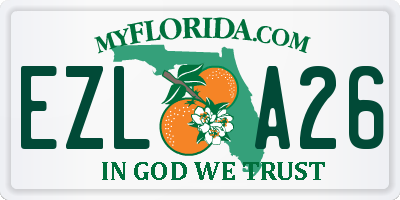 FL license plate EZLA26