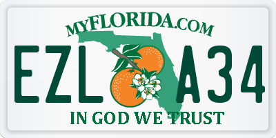 FL license plate EZLA34