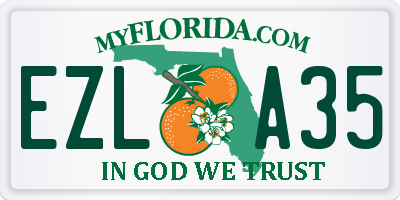 FL license plate EZLA35