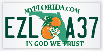 FL license plate EZLA37