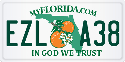 FL license plate EZLA38