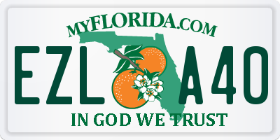 FL license plate EZLA40