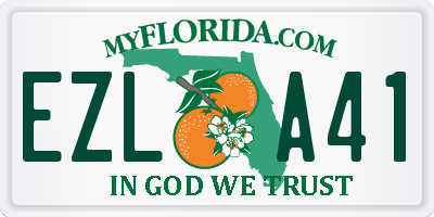 FL license plate EZLA41