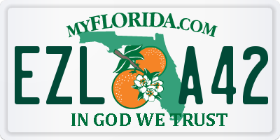 FL license plate EZLA42