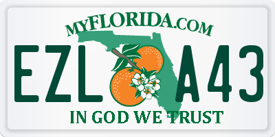 FL license plate EZLA43