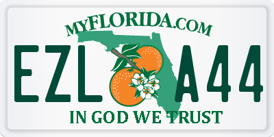 FL license plate EZLA44