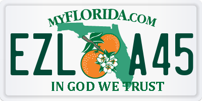 FL license plate EZLA45