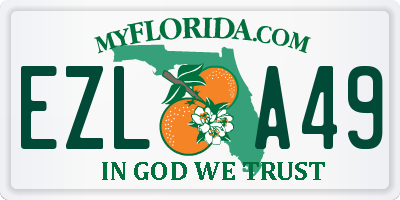 FL license plate EZLA49