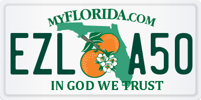 FL license plate EZLA50