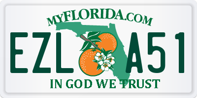 FL license plate EZLA51