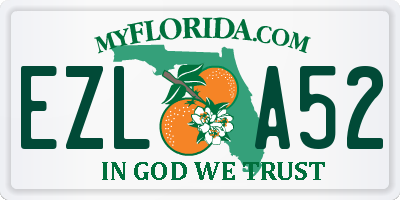 FL license plate EZLA52