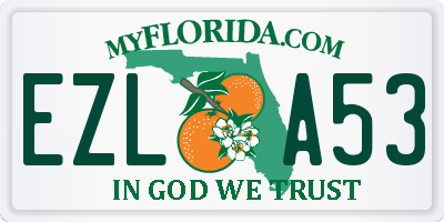 FL license plate EZLA53