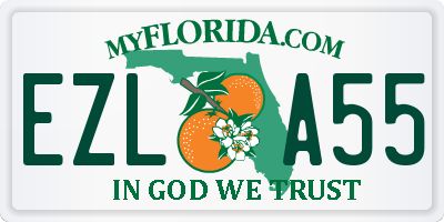 FL license plate EZLA55