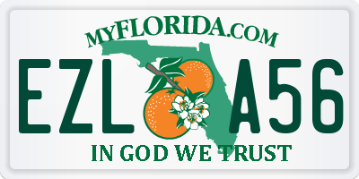 FL license plate EZLA56