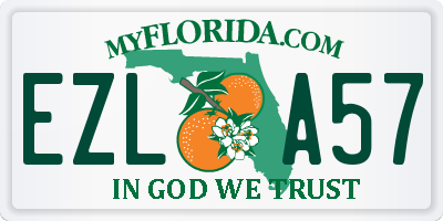 FL license plate EZLA57