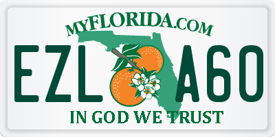 FL license plate EZLA60