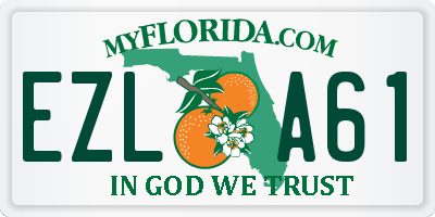 FL license plate EZLA61