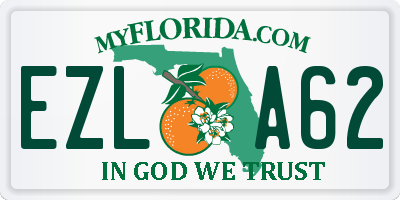 FL license plate EZLA62