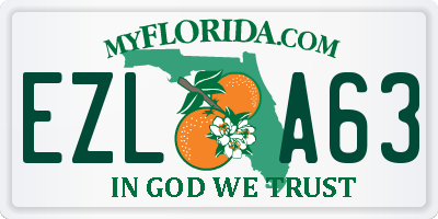 FL license plate EZLA63