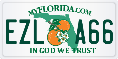 FL license plate EZLA66