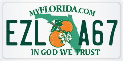 FL license plate EZLA67