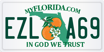 FL license plate EZLA69