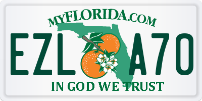 FL license plate EZLA70