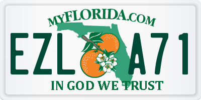 FL license plate EZLA71