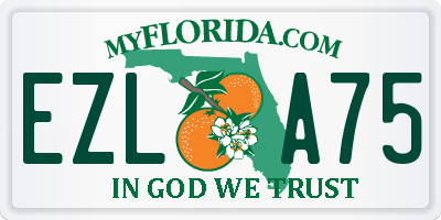 FL license plate EZLA75