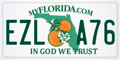 FL license plate EZLA76