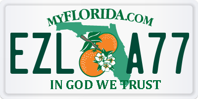 FL license plate EZLA77