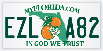 FL license plate EZLA82