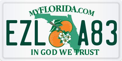 FL license plate EZLA83