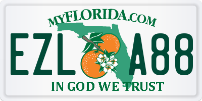 FL license plate EZLA88