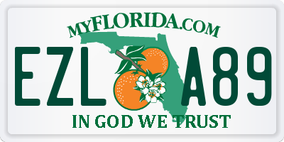 FL license plate EZLA89