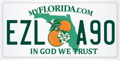 FL license plate EZLA90