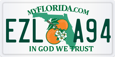 FL license plate EZLA94