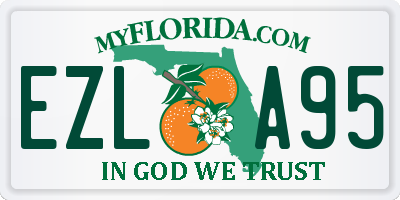 FL license plate EZLA95