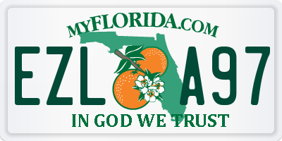 FL license plate EZLA97