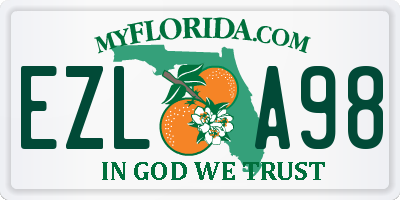 FL license plate EZLA98